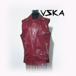 VSKA Men’s Deep Red Polyester Vest XXL